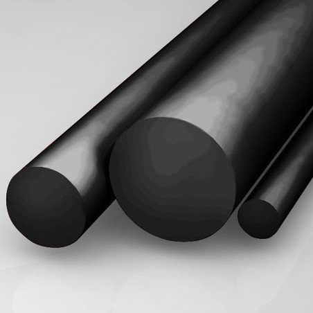 Tondo nylon PA6+MoS2 nero