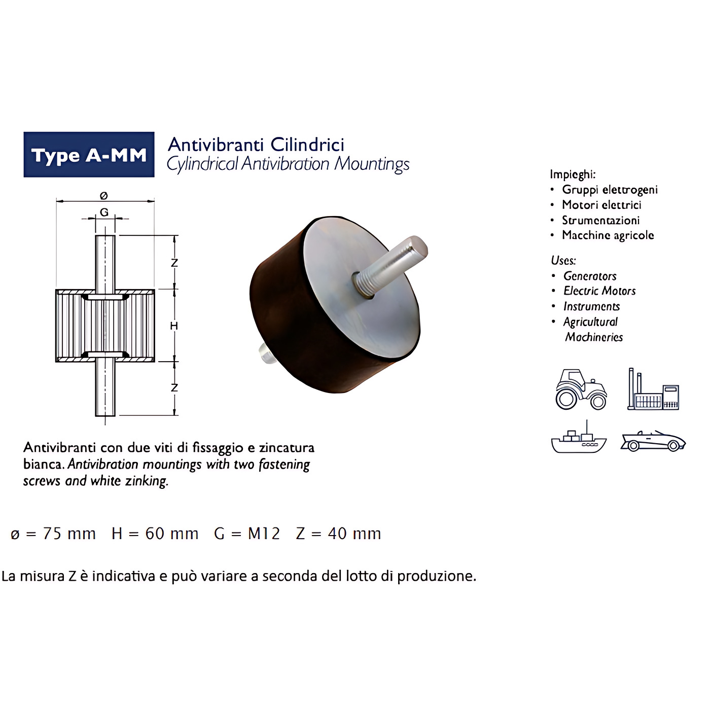 ANTIVIBRANTE MM (MASCHIO/MASCHIO)