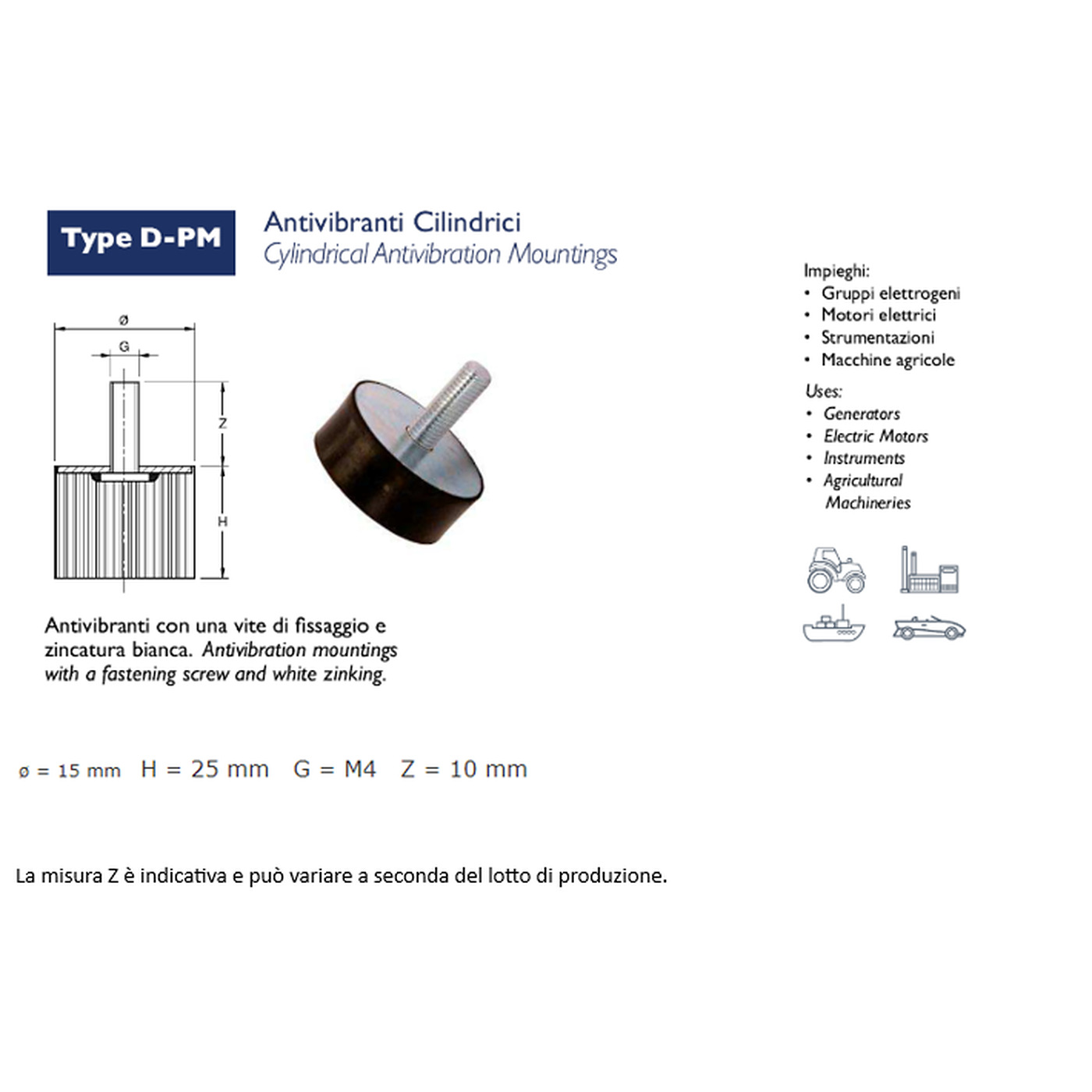 ANTIVIBRATORIO PM (PIE/MACHO)