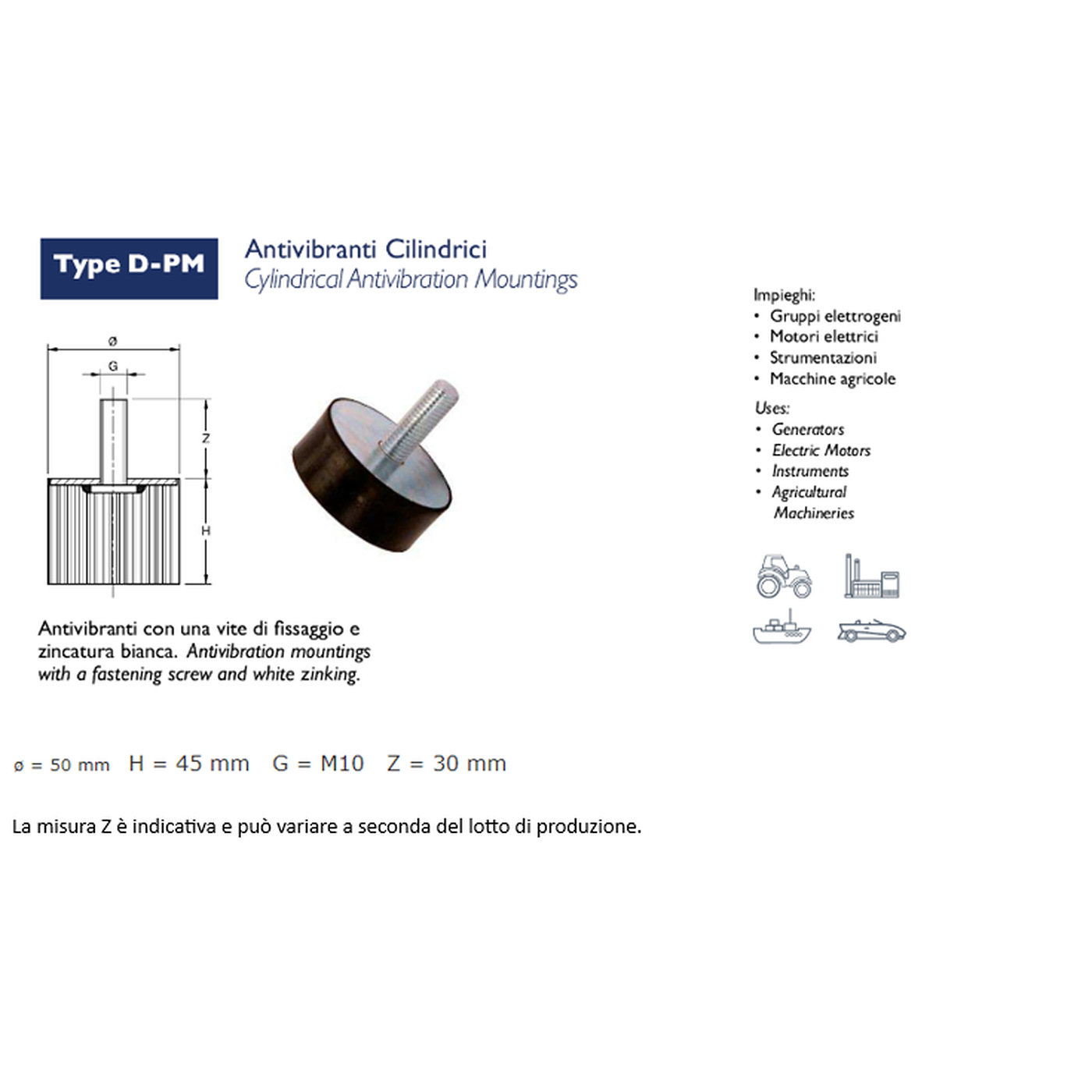 ANTIVIBRATORIO PM (PIE/MACHO)