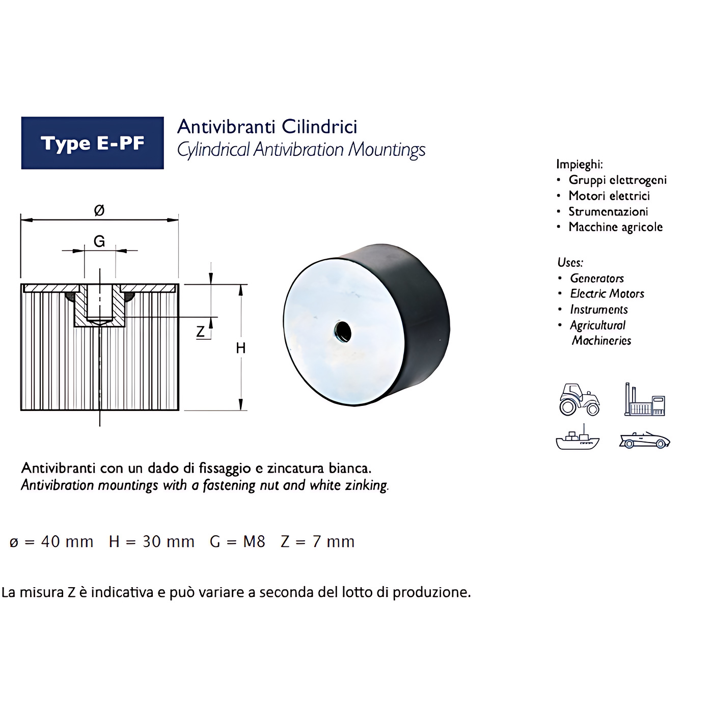 ANTIVIBRATORIO PF (PIE/HEMBRA)