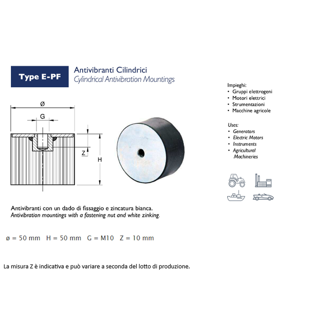 ANTIVIBRATORIO PF (PIE/HEMBRA)